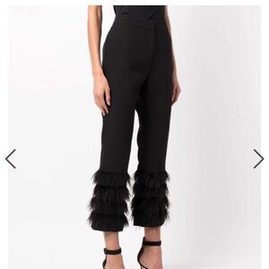 Milly feather black pant - size 8